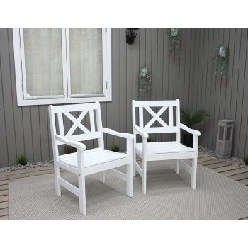 MALMO armchair (2 pcs/set), white