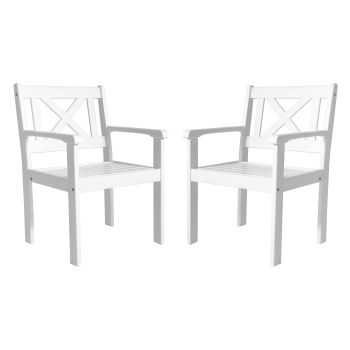 HANNA armchair (2 pcs/set), white