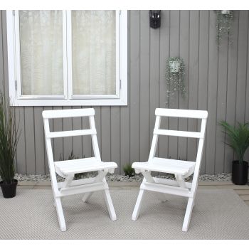 LATINA folding chair (2 pcs/set), white