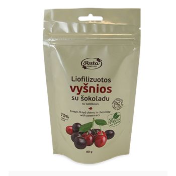 Freeze-dried Cherries in Chocolate 70% with Stevia 