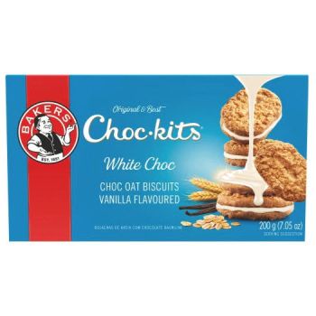 Bakers Chockits Biscuits White Chocolate, 200g