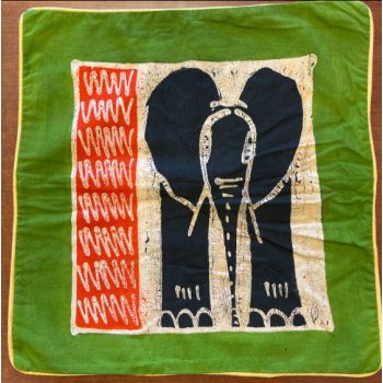 African Art Hand Painted Elephant Pillow Case 55cm ( 21.65