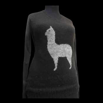 Alpaca Sweater with Alpaca Design