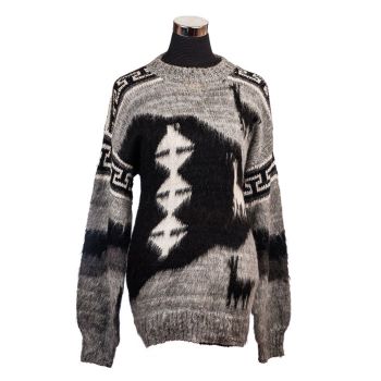 Alpaca Woven Sweater with Ancestral Design