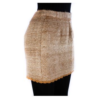 Alpaca Mini Skirt Woven On Four-Treadle Loom