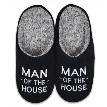 Man of the House Slippers - Black
