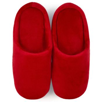 Plain Cloud Slippers - Red