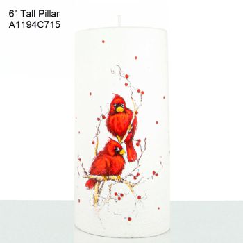 Handmade Christmas Candle 6 (Pillar) w/ 24 Designs 
