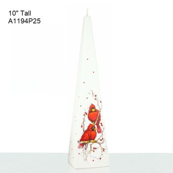 Handmade Christmas Candle 10 (Pyramid) w/ 24 Designs 