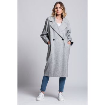 Thin Jersey Wool Coat TENDER color Grey Mel 