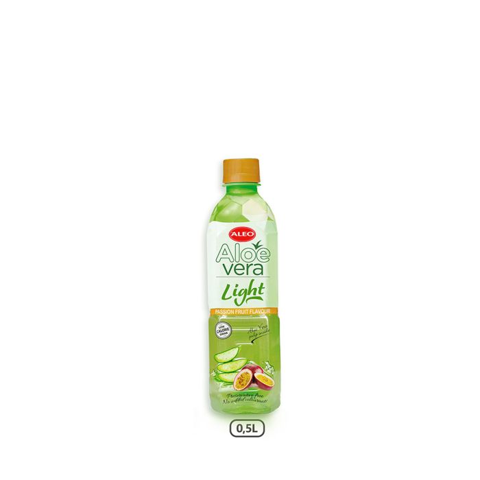 ALEO Light Aloe Vera drink with Passion fruit flavor $0.37 (0.5 liter)  $0.82 (1.5 liter)