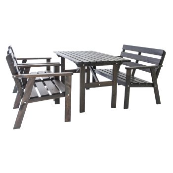 ATLANTA dining set, taupegrey