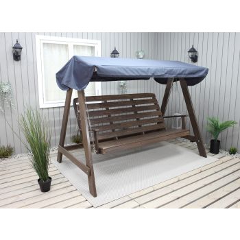 VENTA garden swing 165 cm, brown w. grey roof