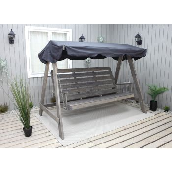 VENTA garden swing 165 cm, ashgrey w. black roof