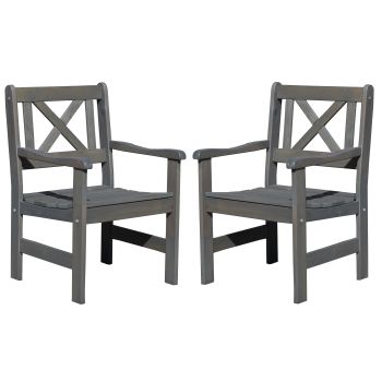 MALMO armchair (2 pcs/set), taupegrey