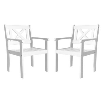HANNA armchair (2 pcs/set), white
