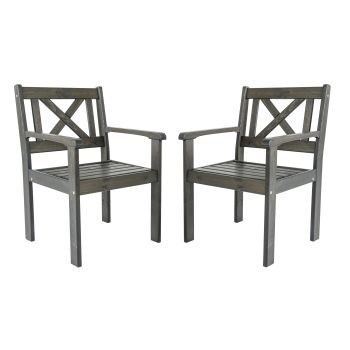 HANNA armchair (2 pcs/set), taupegrey 