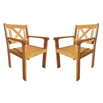 HANNA armchair (2 pcs/set), honey