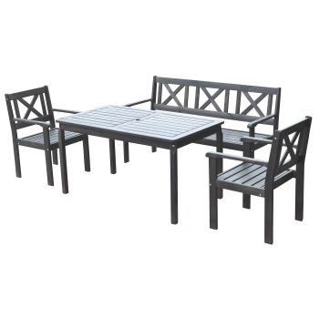 HANNA 150 dining set, taupegrey