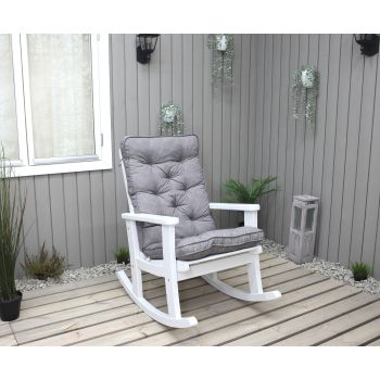 SOLTOU rocking armchair, white incl. cushion grey (2003)