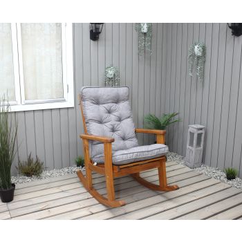 SOLTOU rocking armchair, cappuccino incl. cushion grey (2003)