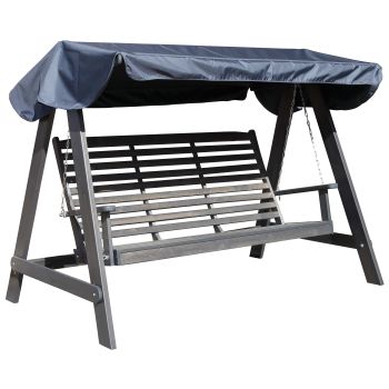 SOLTOU garden swing 165 cm seat, taupegrey w. grey roof