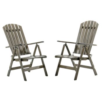 MADISON 7-pos. folding armchair, taupegrey