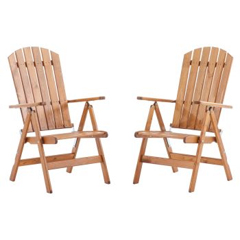 MADISON 7-pos. folding armchair, honey