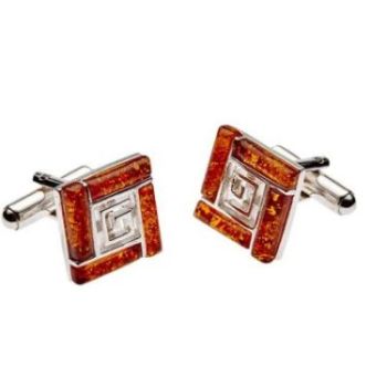 Amber Maze Cuff-Links