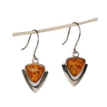 Amber Arrowhead Hoop Earrings
