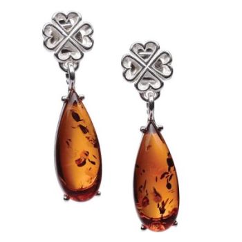 Amber Droplet Earrings
