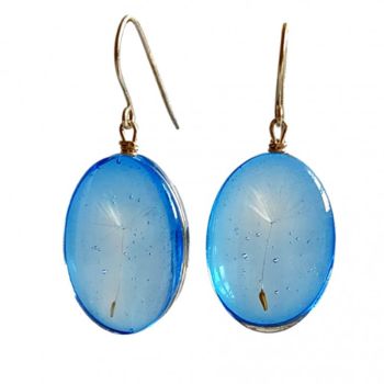 Earrings A Wish Oval Blue  