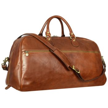 Almond Leather Duffel Bag - Las Vegas 