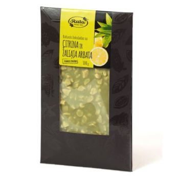 White chocolate with lemon and green tea 