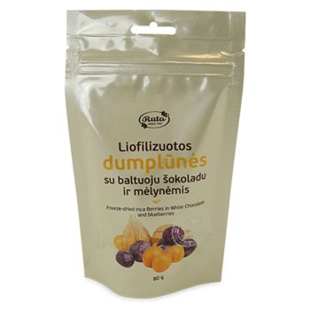 Inca berries in White Chocolate with Blueberries 