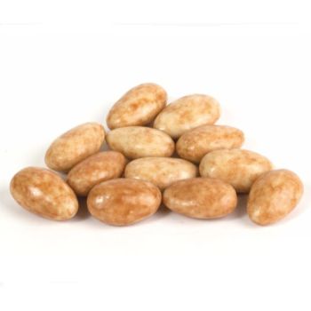 Tiramisu flavored almonds in white chocolate 