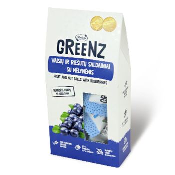 "Greenz" sweets with blueberries 