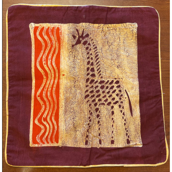 African Art Hand Painted Giraffe Pillow Cases 55cm ( 21.65