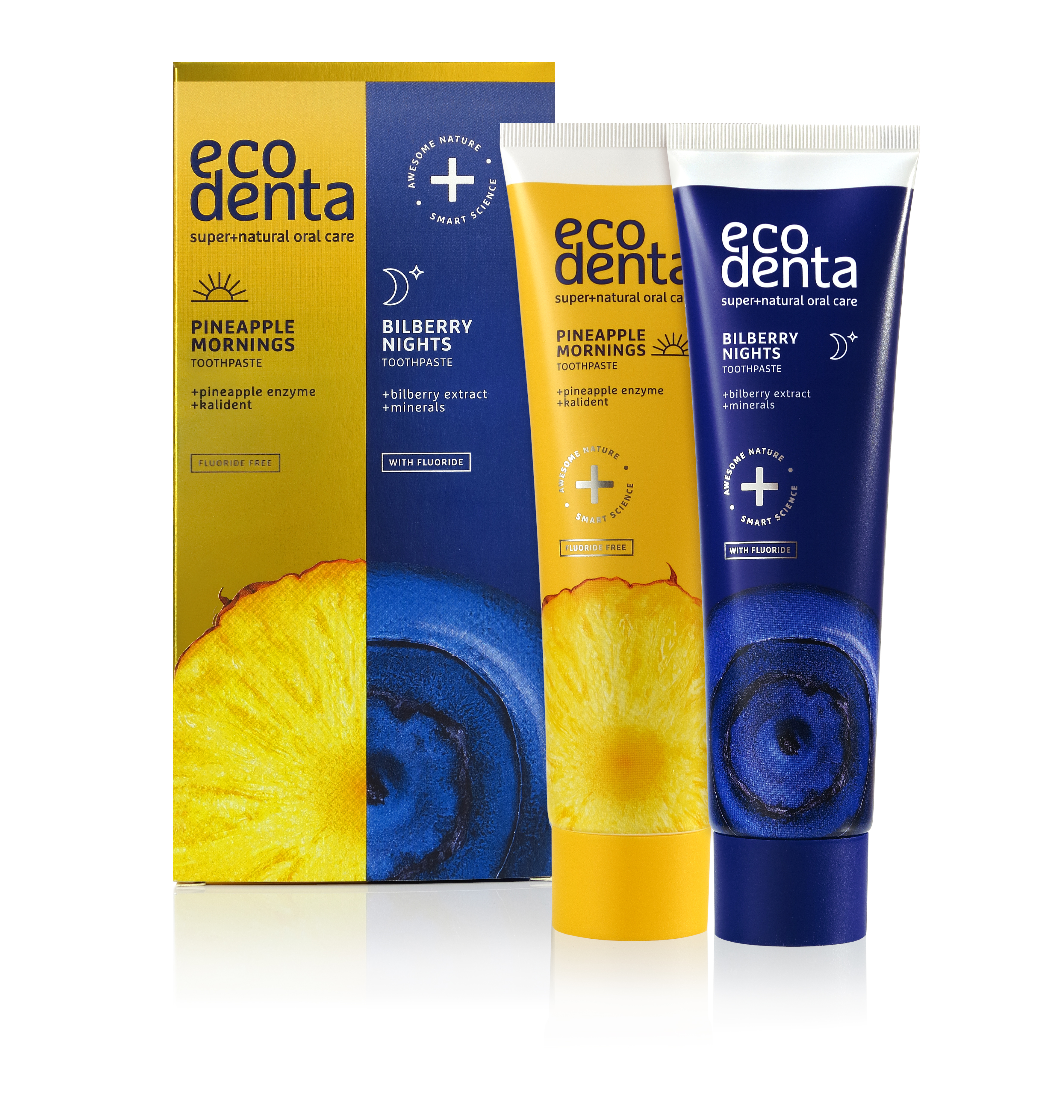 ECODENTA Pineapple and Bilberry toothpastes (2x100 ML) 