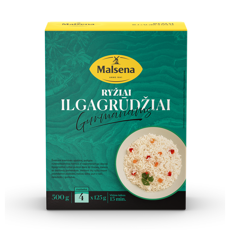 Long Grain Rice (125g x 4) 500g / 1.1 lbs