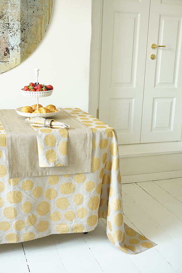 Printed linen napkin set (4 pcs.), 43x43 cm. 