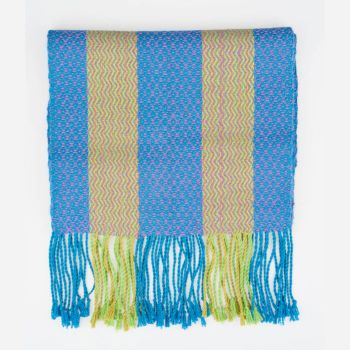 Alpaca Tricolor Scarf Design Ojito De Perdiz Y Cordillate