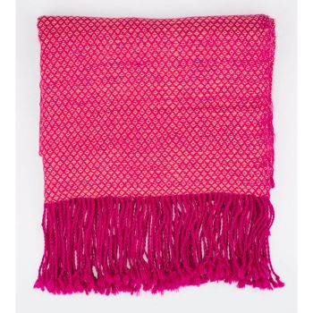 Alpaca Chal Design Shawl Spike Red