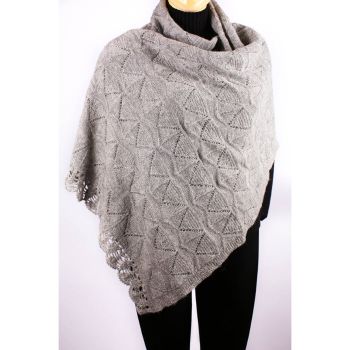 Alpaca Gray Scarf Shawl