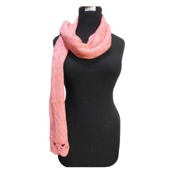 Alpaca Pink Scarf Shawl