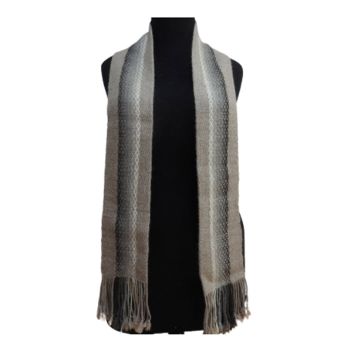 Alpaca Rosillo Scarf with Partridge Eye Design