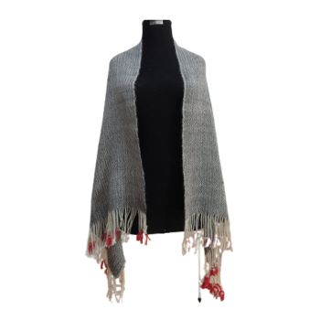 Alpaca Shawl with Triangle Design