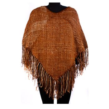 Alpaca Poncho Woven On Square Loom