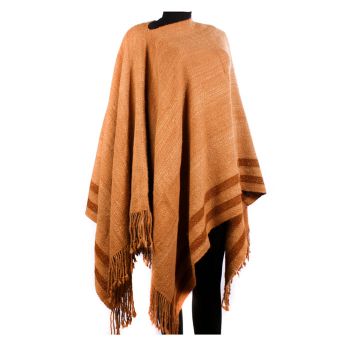 Alpaca Poncho Woven On Two-Treadle Loom