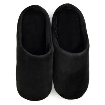 Plain Cloud Slippers - Black